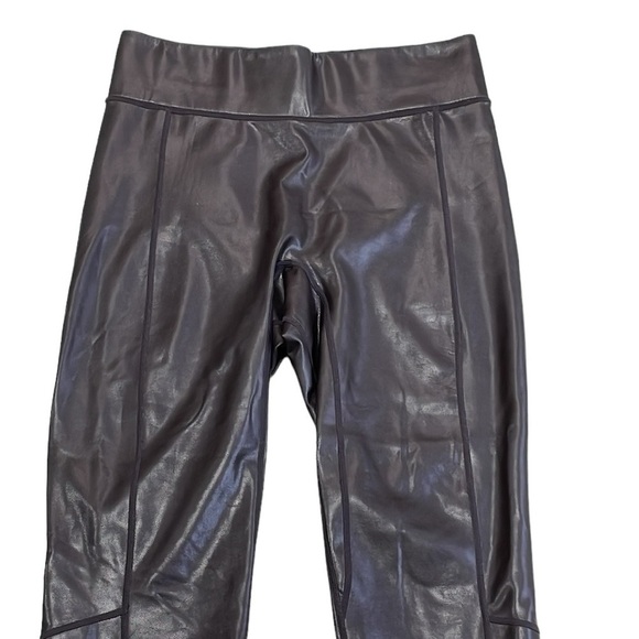 ALC Pants Women's 6 Brown Skinny Faux Leather Zip Up - Picture 2 of 12